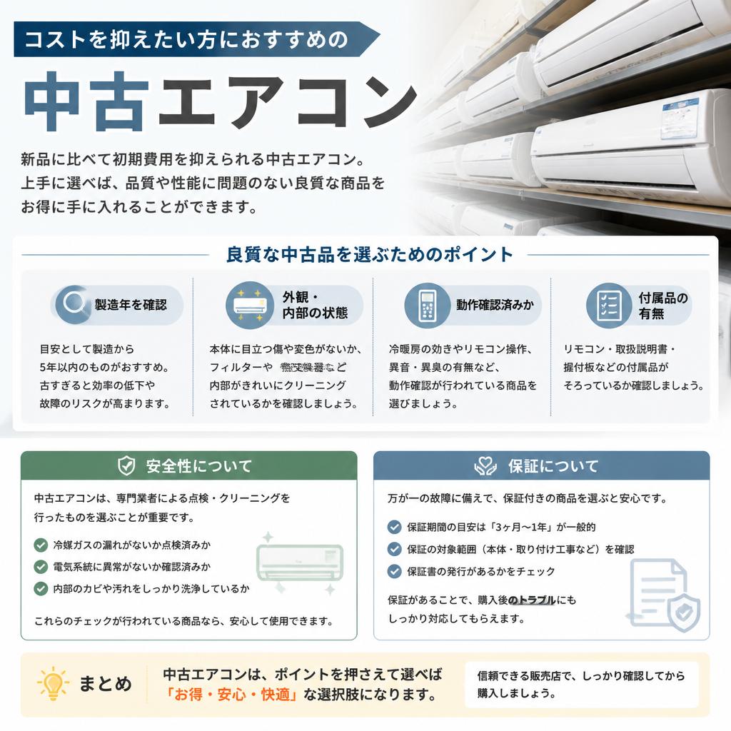 中古エアコンの魅力と注意点