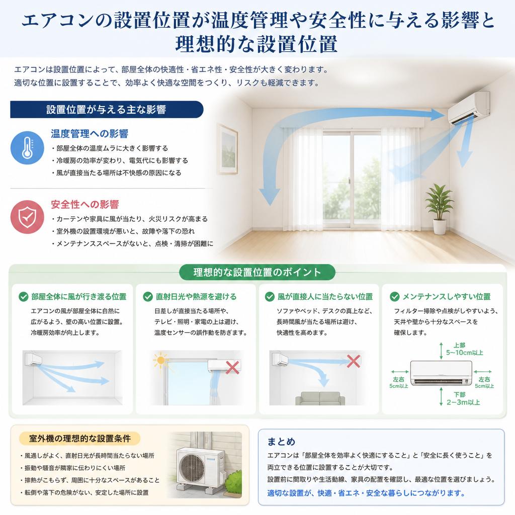 3. 設置位置で変わる快適さと安全性